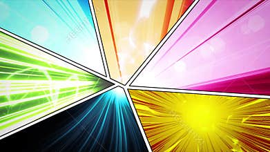 Comic Book Action Layout Background With Power Fx