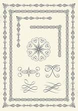 Borders and emblems