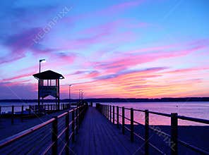 pier in sunset