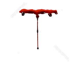 Dripping blood isolated on white