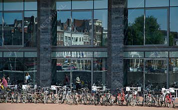 Bike parking in Amsterdam Office