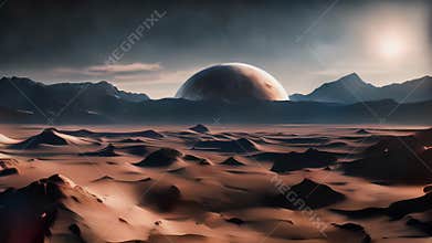 Strange Mysterious Spheres on Alien Planets. Cinematic Animation. Four Clips.