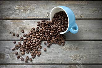 Coffee Beans Cup Background