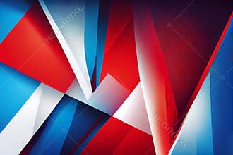 Abstract background for design in a beautiful red, white and blue gradient.