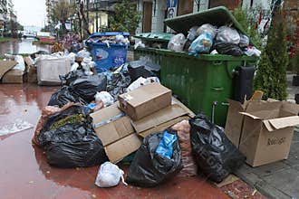 Streets with garbage