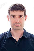 Late Thirties Male Passport Photo