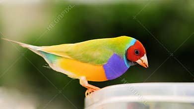Male Lady Gouldian finch bird