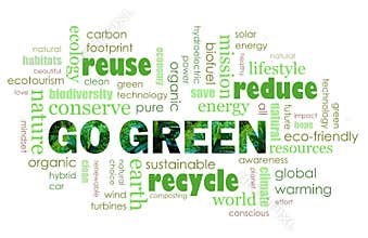 Go Green eco friendly concept