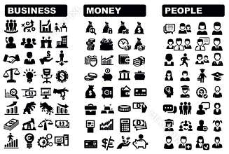 Business, money and people icon