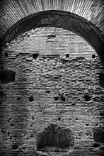 Black and White Gritty Wall in Colosseum, Italy