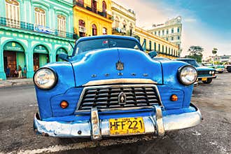 Old shabby american car in Cuba
