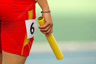 Athelete on a relay event