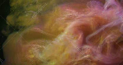 Pigment drop water sparkling flow ink shot blend