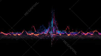 Vibrant Abstract Lines Forming Dynamic Wave Patterns on a Black Background