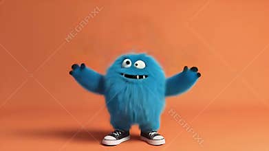 Happy Blue Monster