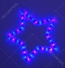 Colorful five-pointed star