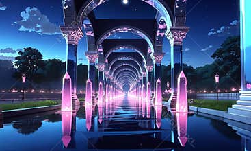 Moon Crystal Corridor, anime fantasy series.