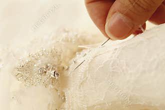 Sewing diamonds