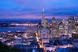 San Francisco at dusk