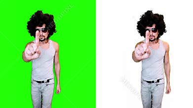 Man refuses a hand gesture against