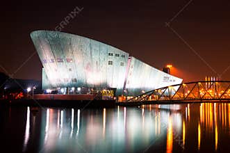 The Nemo Museum at night in Amsterdam