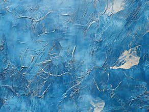 Generative AI Vibrant Bold Blue Textured Abstract Background with Artistic Brush Strokes business concept.