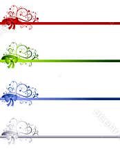 Decorative Christmas Ribbon Borders