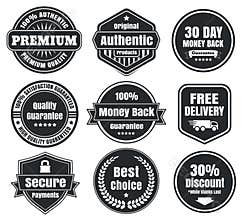 Light And Dark Vintage Ecommerce Badges