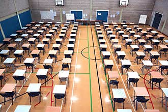 Sports Hall set-up for exams