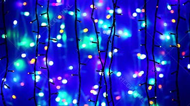 New Year illumination garland decoration blinking