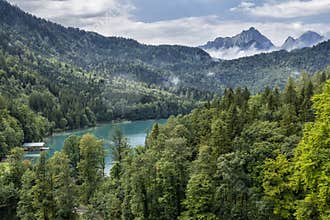 Alpsee Schwangau mountain view