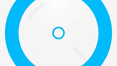 Blue circles loop, waves. Animation