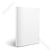 Blank vertical book template.