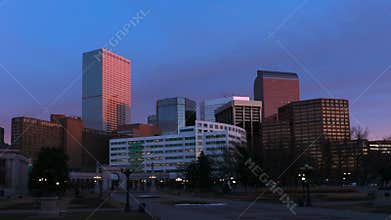 Denver Skyscrapers in Bright Sun