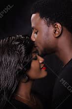 African couple love