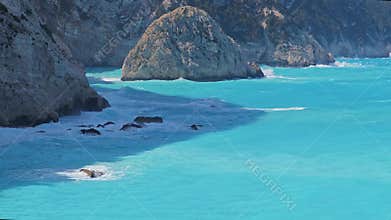 Lefkada Coastline near Porto Katsiki beach, Greece