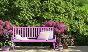 Terrace in the garden