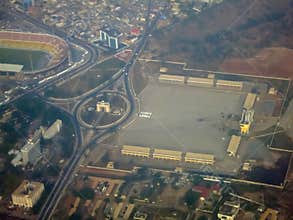 Aerial View of Independence Square - Accra, Ghana