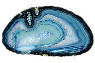 Blue agate crystal stone