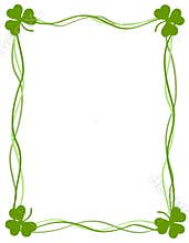 St. Patricks day background / border