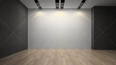 Empty room whith white wall
