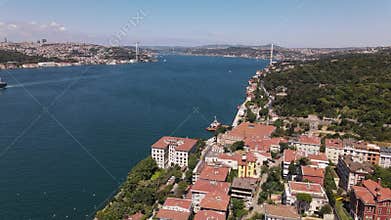 Bosphorus Istanbul Aerial Drone View