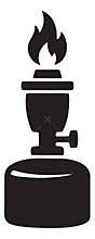 Portable camping gas stove burner icon
