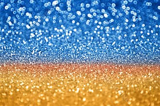 Blue Gold Glitter