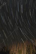 Star Trails in the night sky