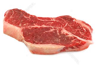 Raw beef steak