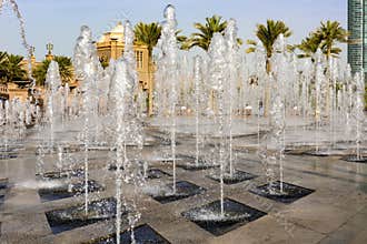 Fountains in front of Emirates Palace, Abu Dhabi