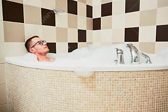 Contemplation in the bathroom