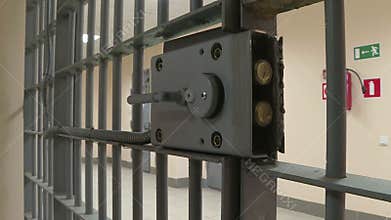 The iron door in prison.