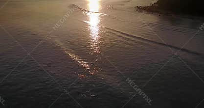 Sunset reflection over the ocean
